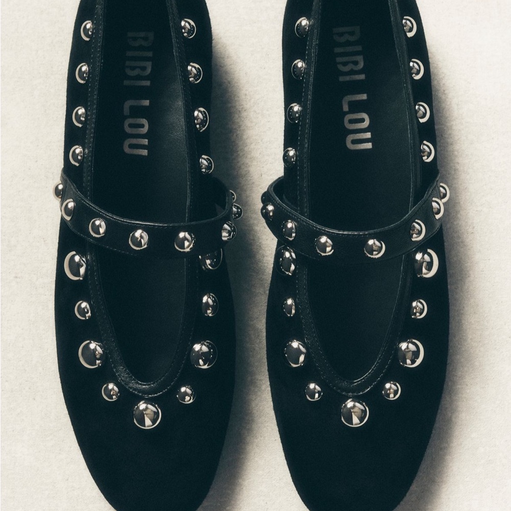 Black Studded Women's Shoes